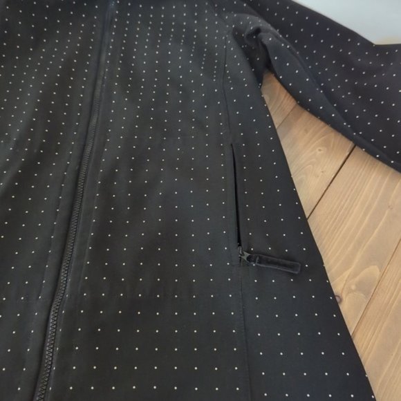 Lululemon Apres Black White Polka Dot Rain Jacket Hood SZ 6 - Picture 4 of 16